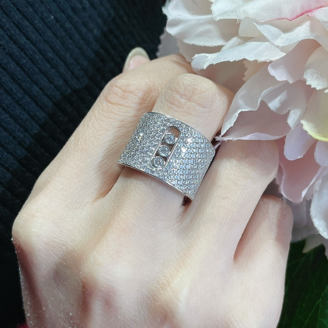 Mes1kaa move joaillerie pavé d1am0nd ring