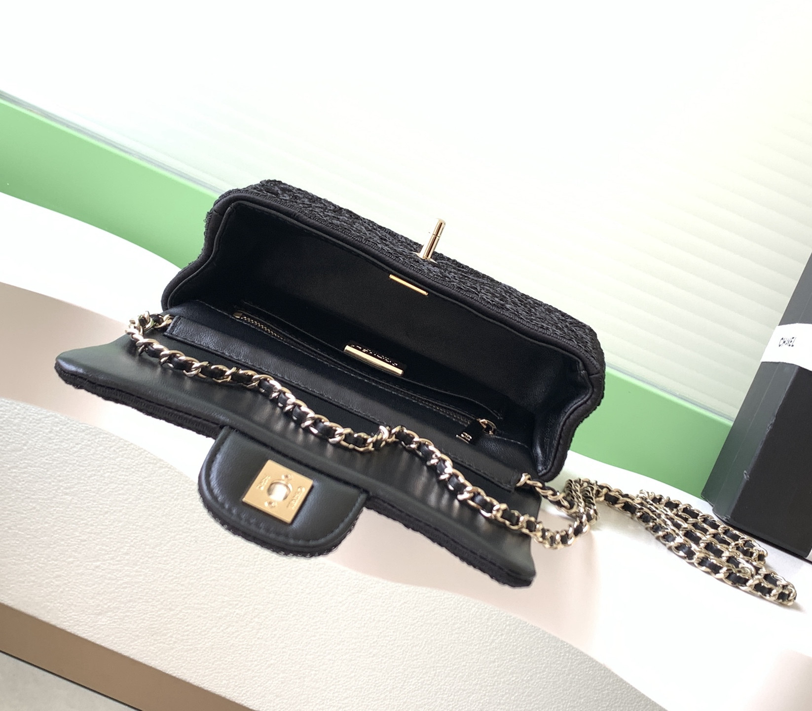Ch**el flap bag as4561 14x21x8cm