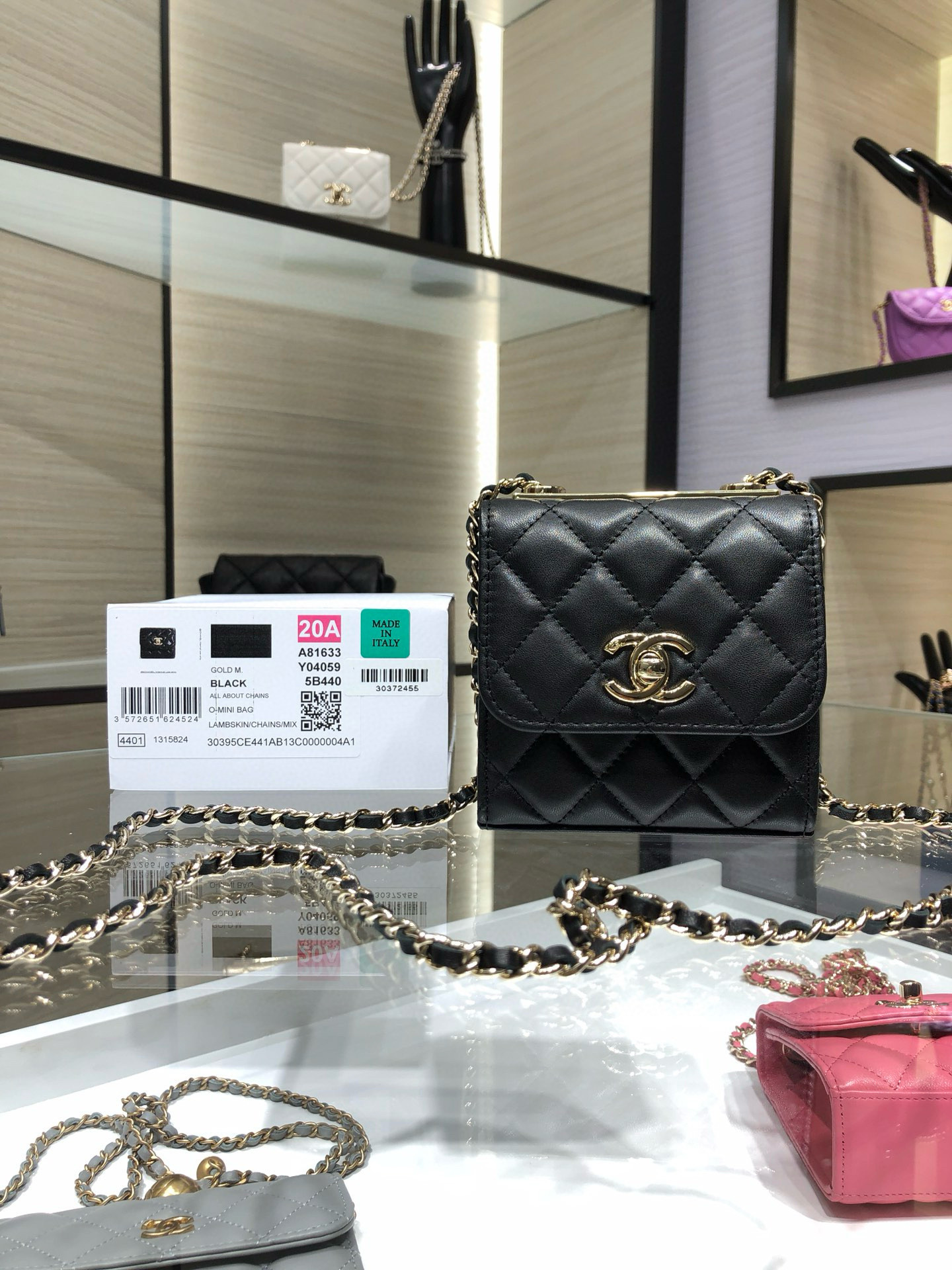 Ch**el mini trendy cc bag 11x11x5cm