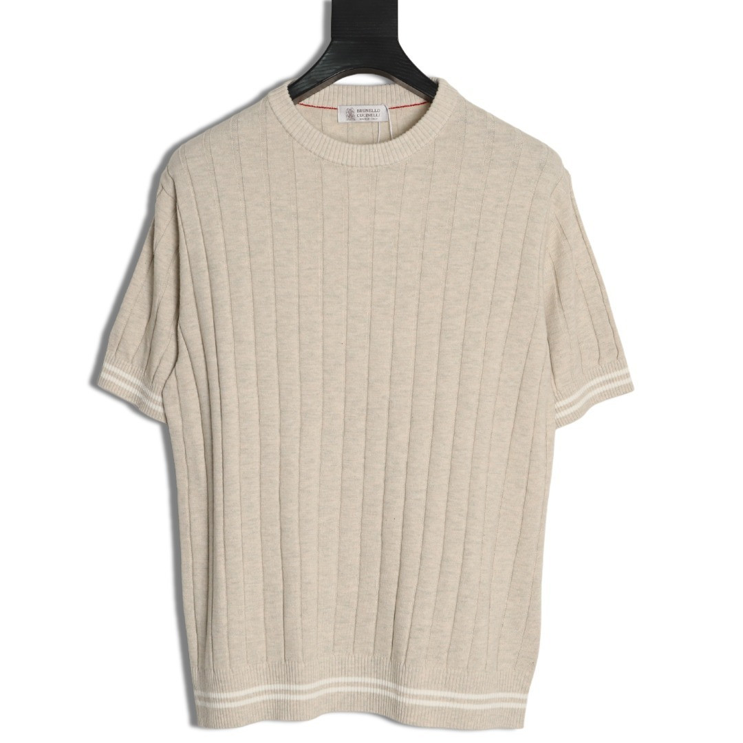 BRUNELLO CUCINELLI Knitting Short-sleeved T-shirt