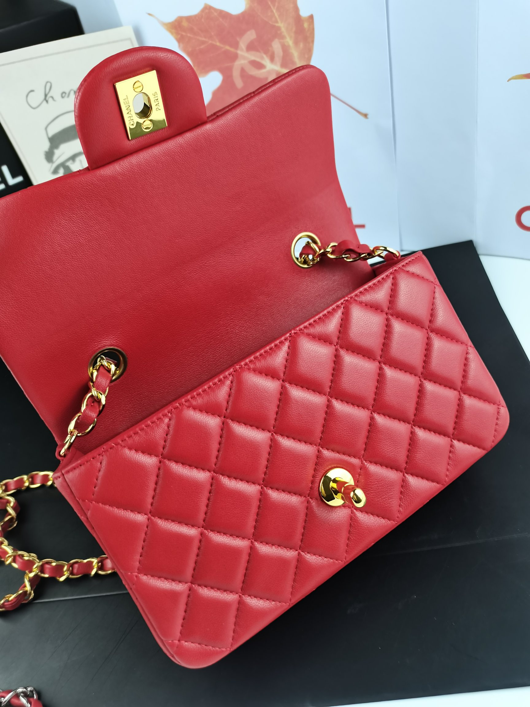 Ch**el flap bag 20x12x6cm
