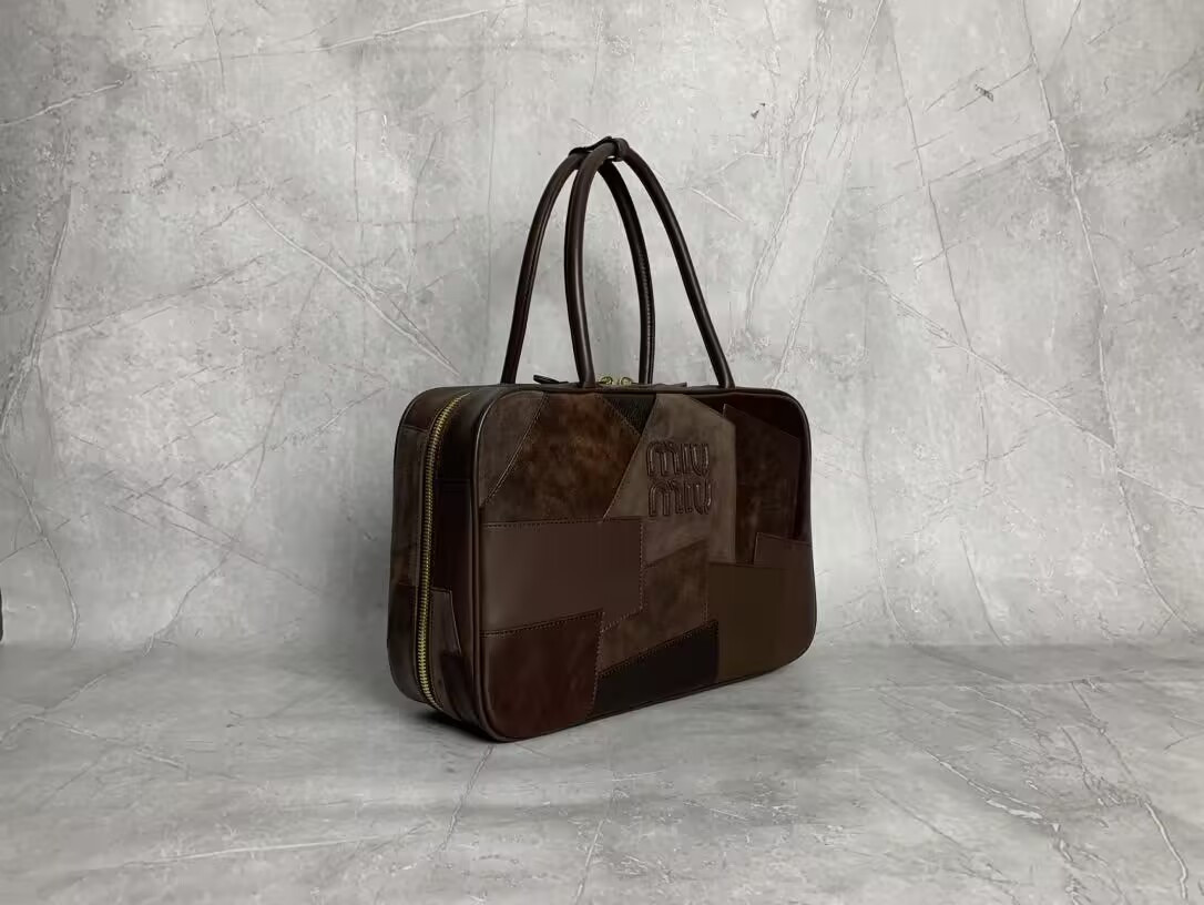 M1v M1v leather patchwork beau bag 23x34x10cm