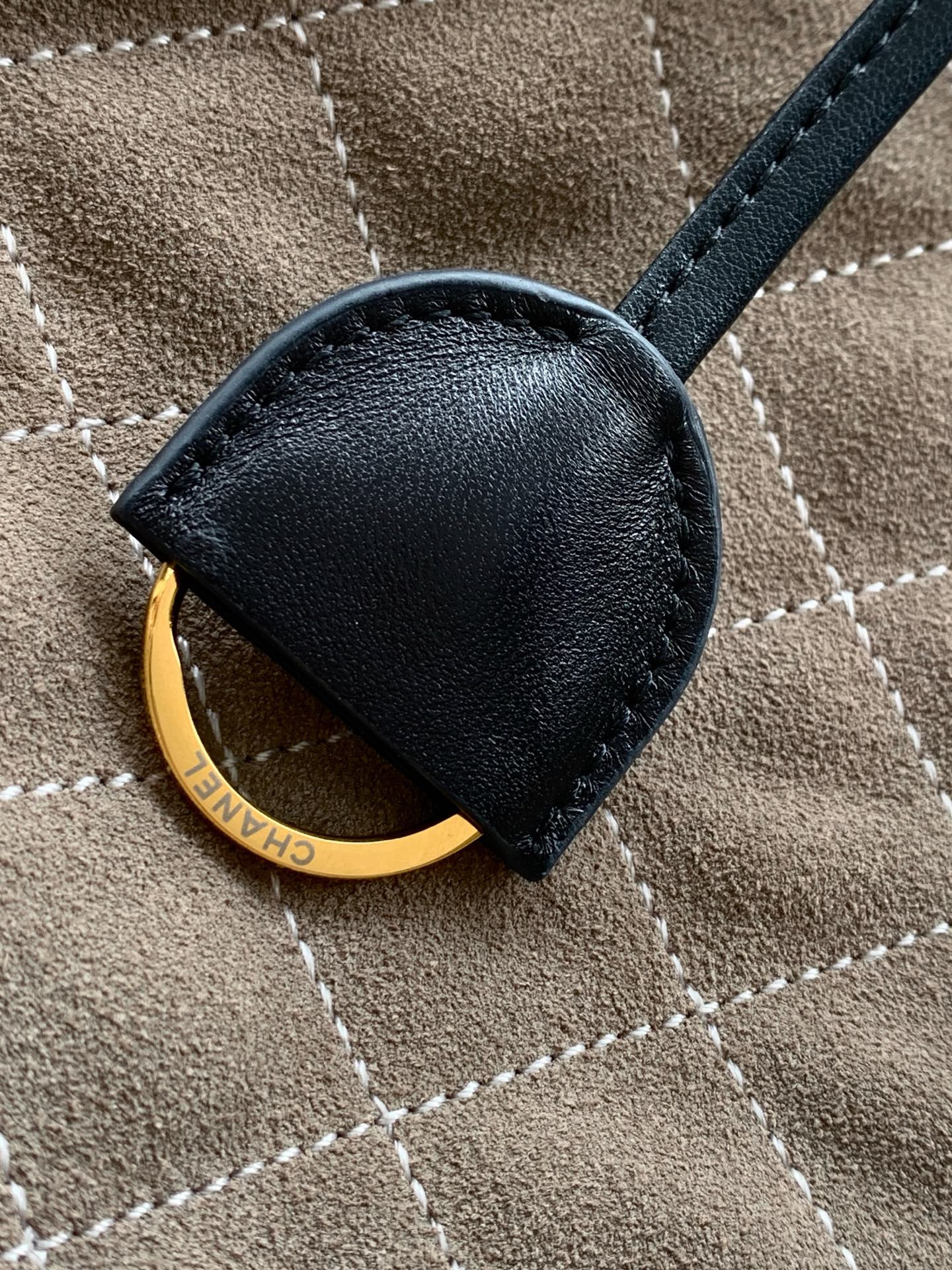 Ch**el clutch with leather strap ap5227 17x22x8cm