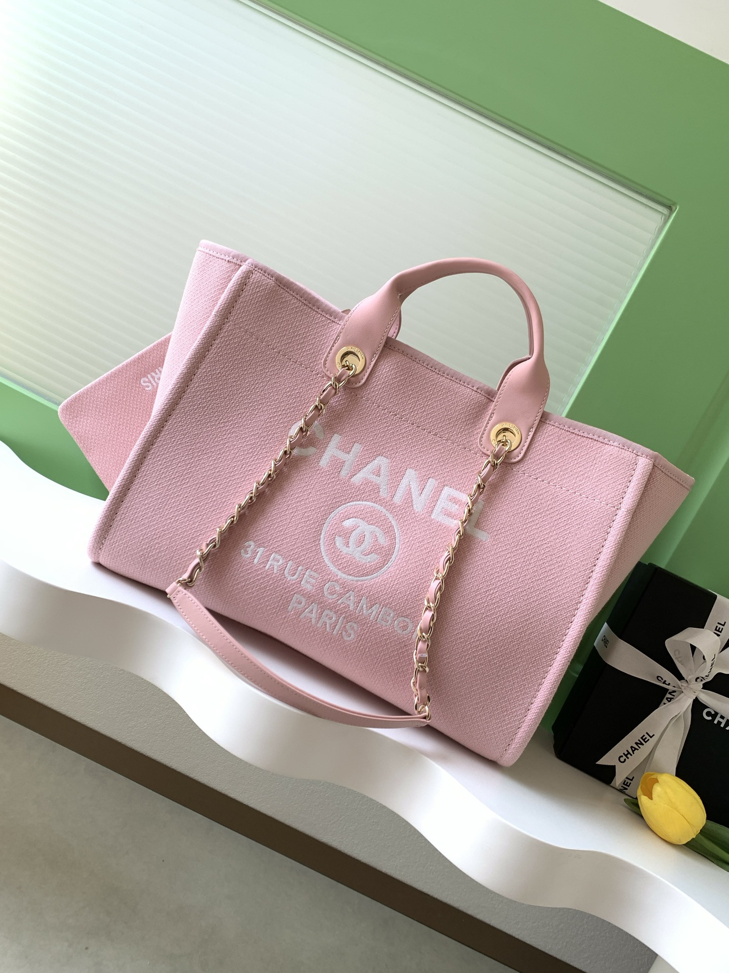 Ch**el deauville tote shopping bag 38x13x22cm