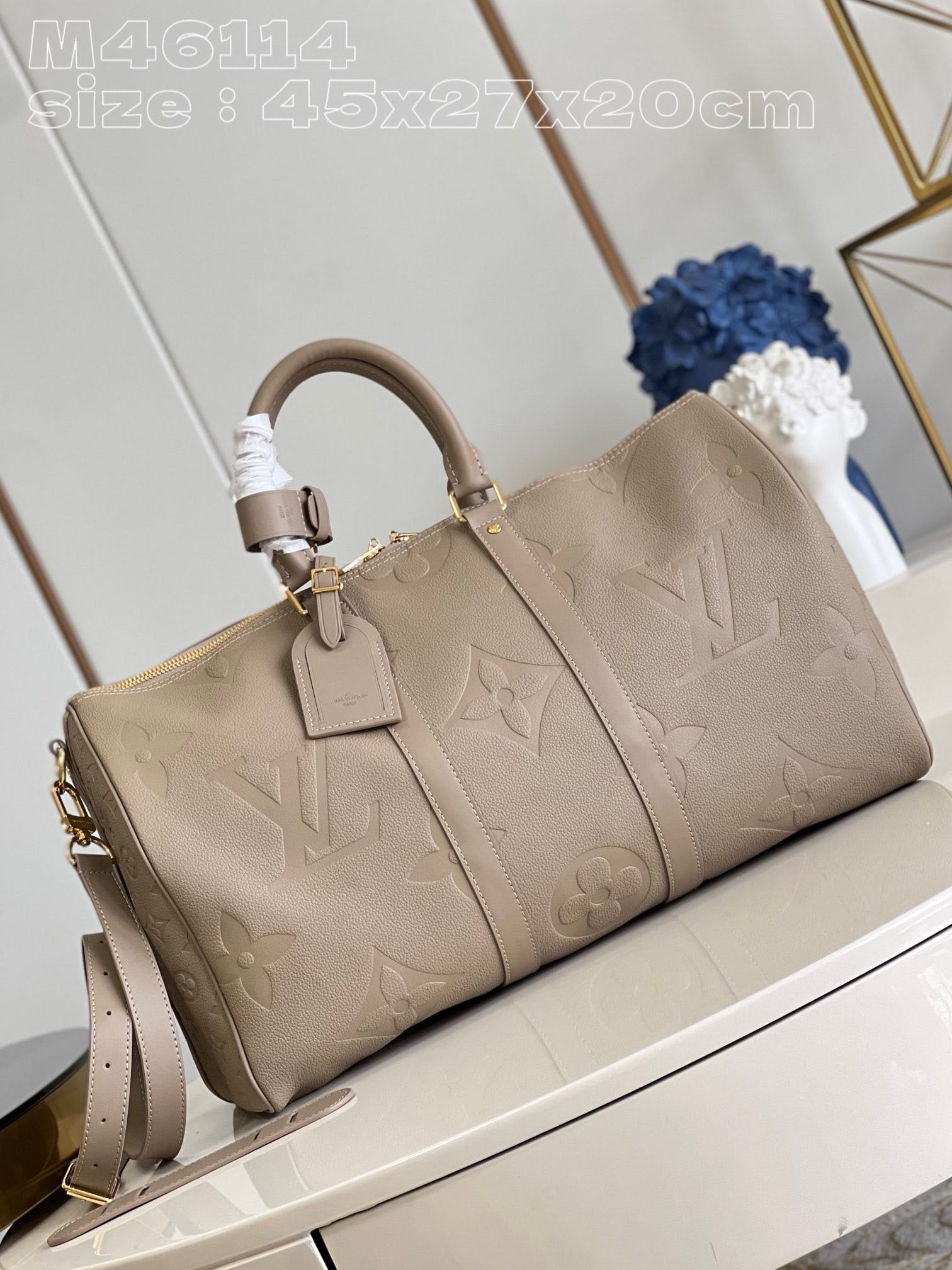 LV KEEPALL BANDOULIÈRE 45 Travel Bag M46114 27x20x45cm