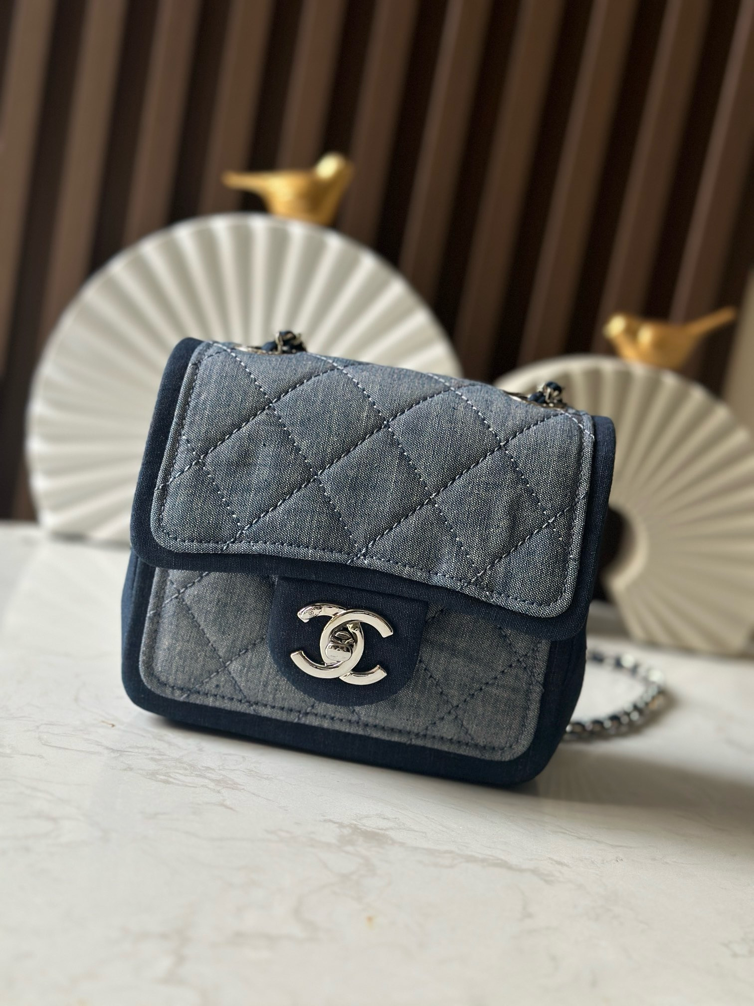 Ch**el flap bag 17cm