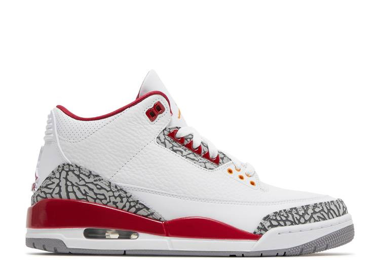 UA AIR JORDAN 3 RETRO 'CARDINAL RED'