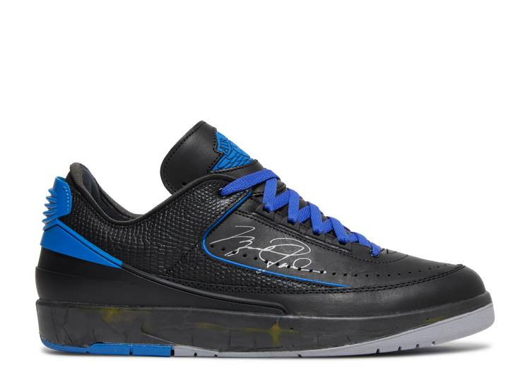 UA OFF-WHITE X AIR JORDAN 2 RETRO LOW SP 'BLACK VARSITY ROYAL'
