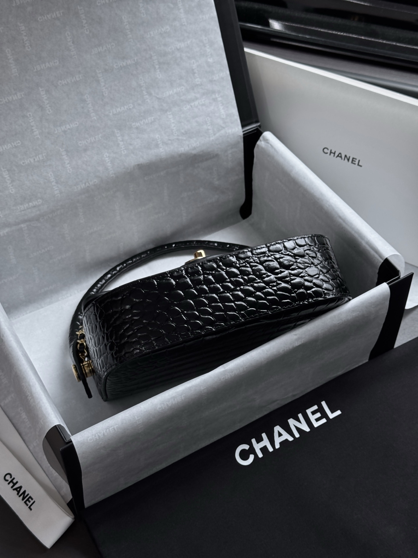 Ch**el mini flap bag with handle as6424 14.5x19.5x5cm