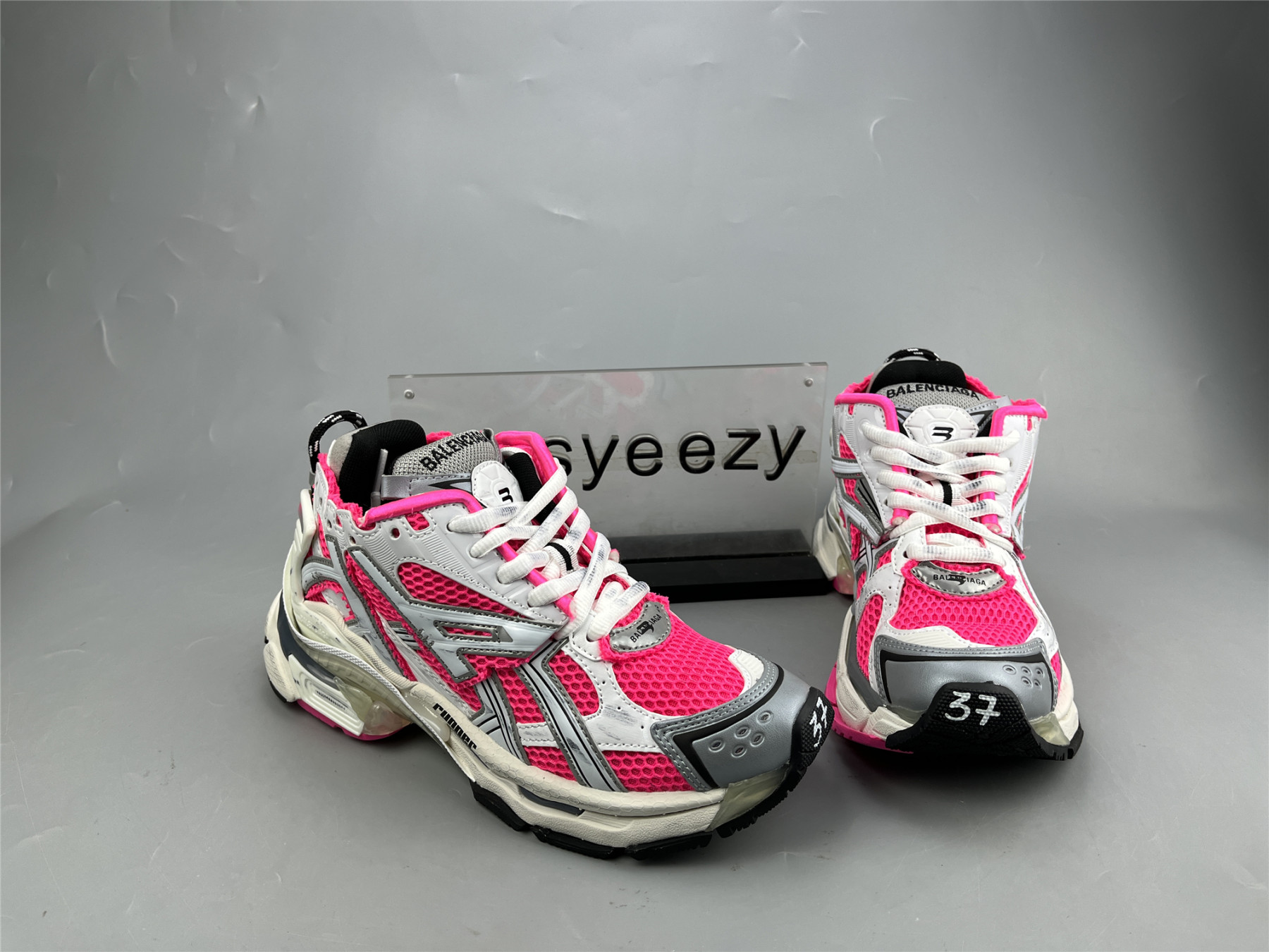 UA RUNNER PINK GREY BLK