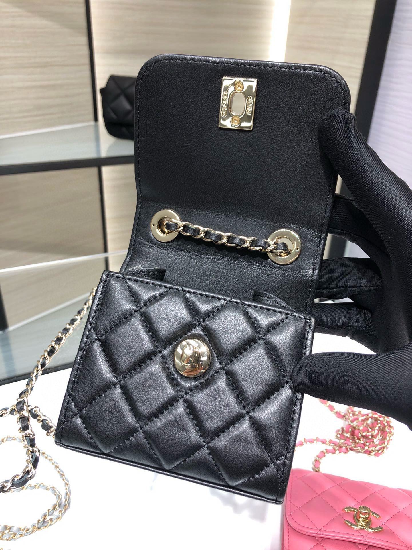 Ch**el mini trendy cc bag 11x11x5cm