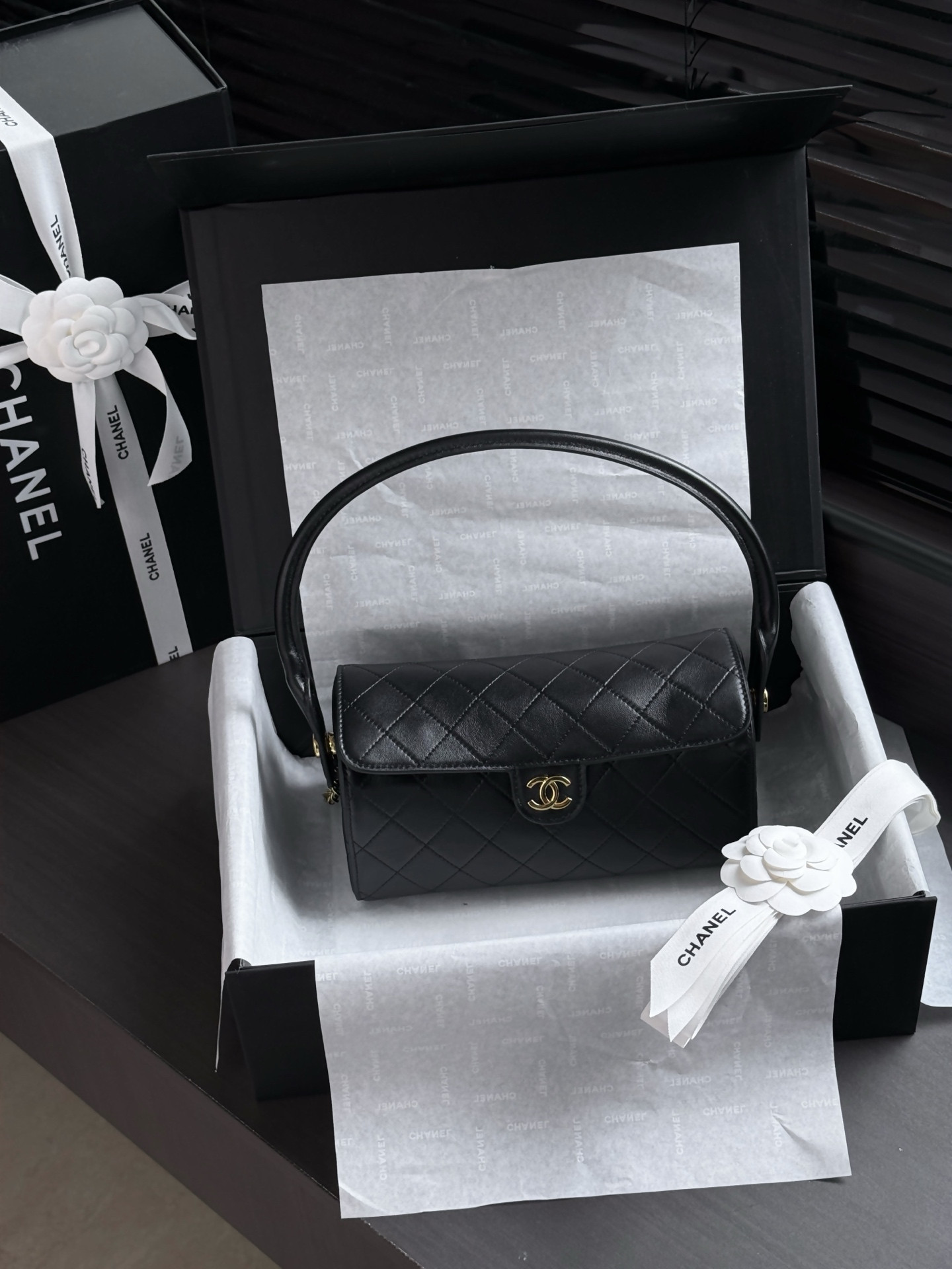 Ch**el clutch with chain ap5294 11x23x12.5cm