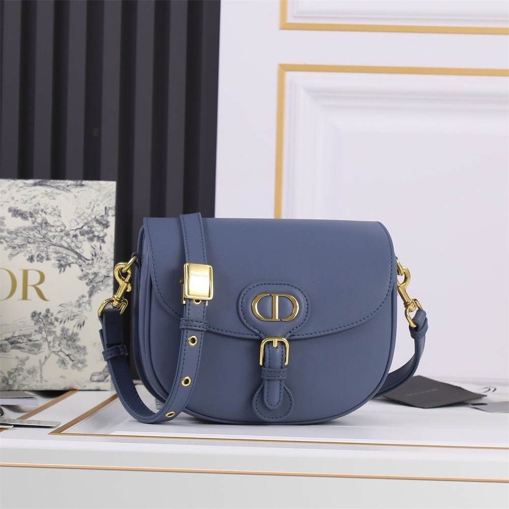 MEDIUM D10r BOBBY BAG Navy Box Calfskin
