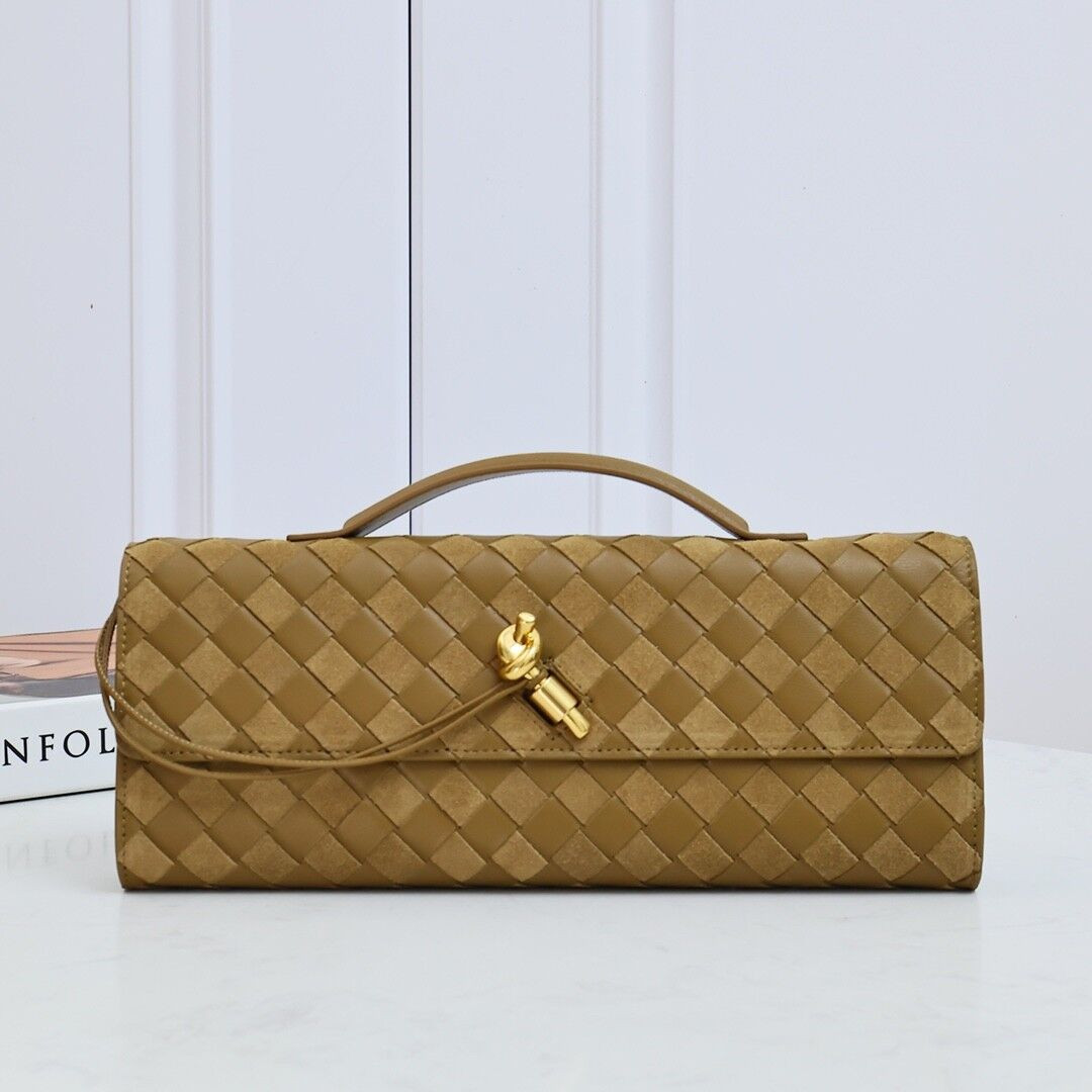 B0tt*ga Ven*ta Long Clutch Andiamo With Handle Fondant 31x13x3cm