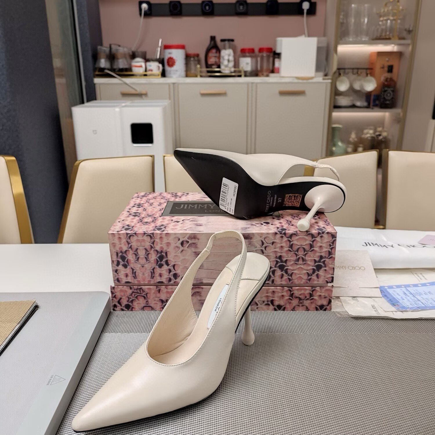 ua J1m*y Ch00 leather pumps 100mm