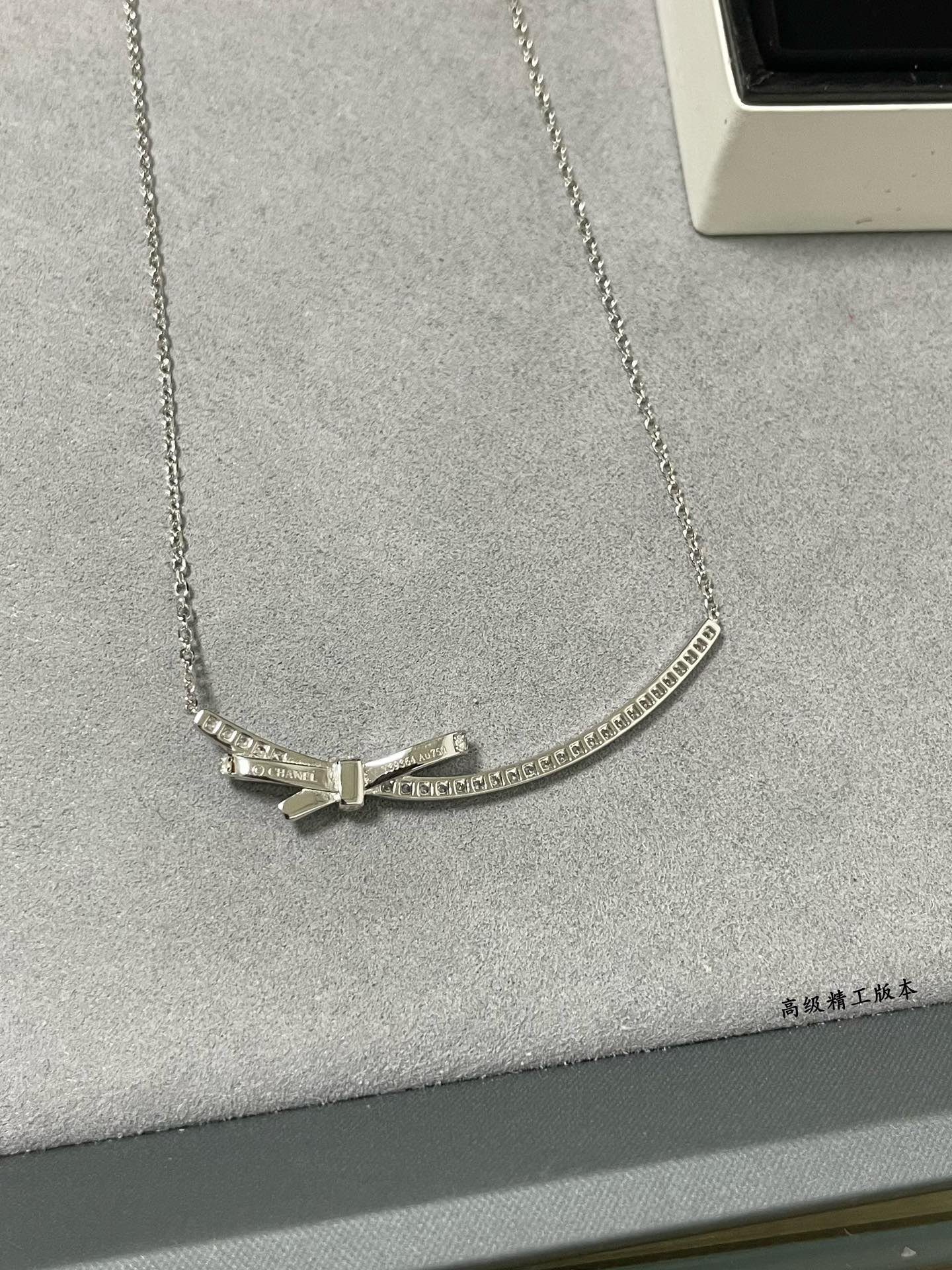 Ch**el bow tie Necklace