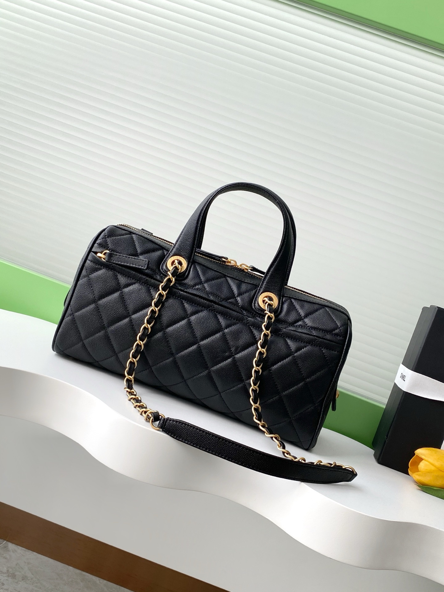 Ch**el large bowling bag as5579 17x31x13cm