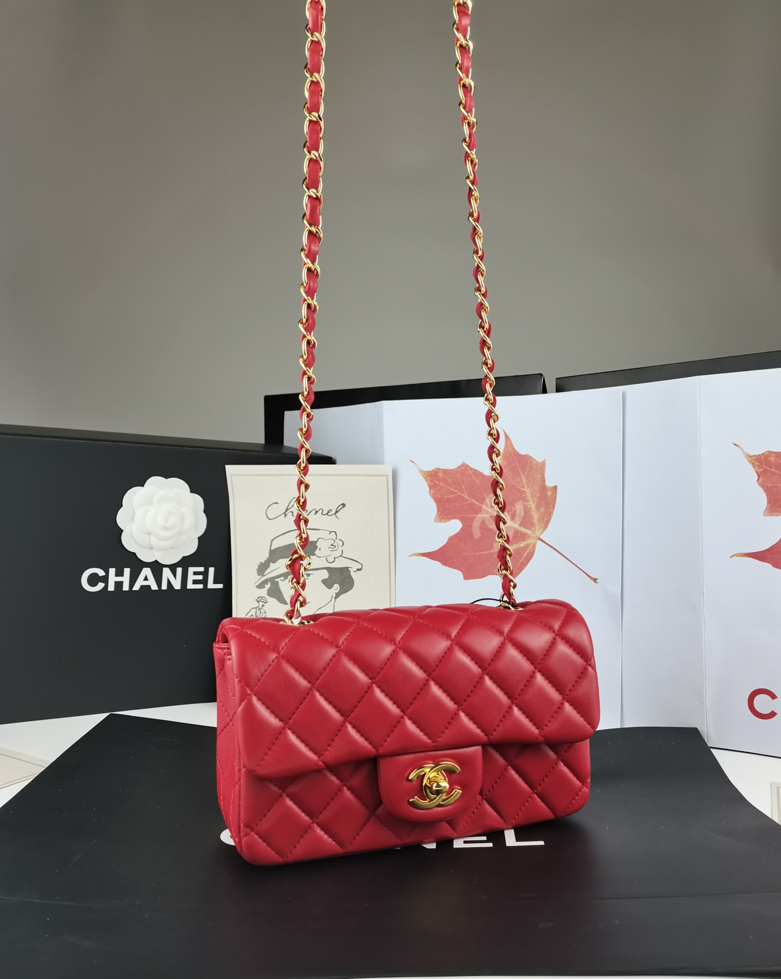 Ch**el flap bag 20x12x6cm