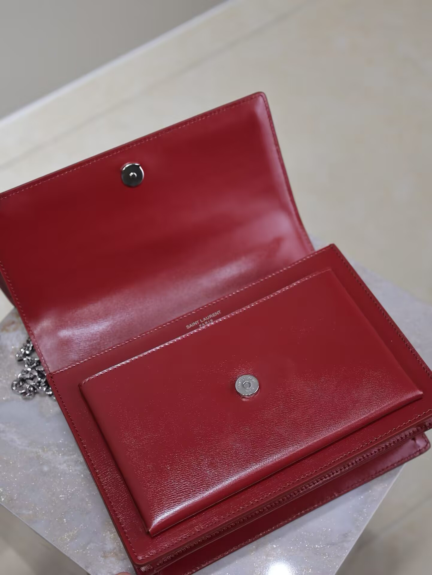 Y51 SUNSET MEDIUM IN SMOOTH LEATHER 20x16 x6.4cm