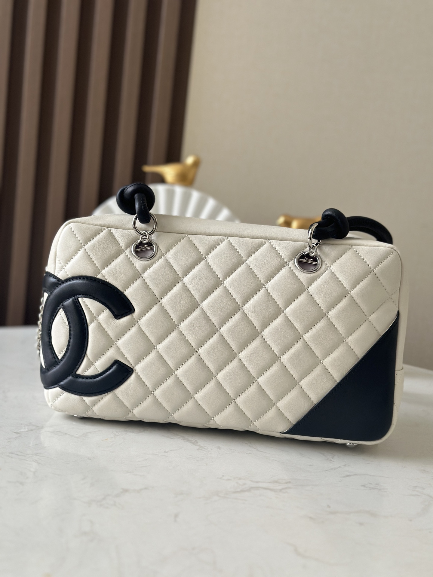 Ch**el ligne cambon bowling bag as3327 15x27x10cm