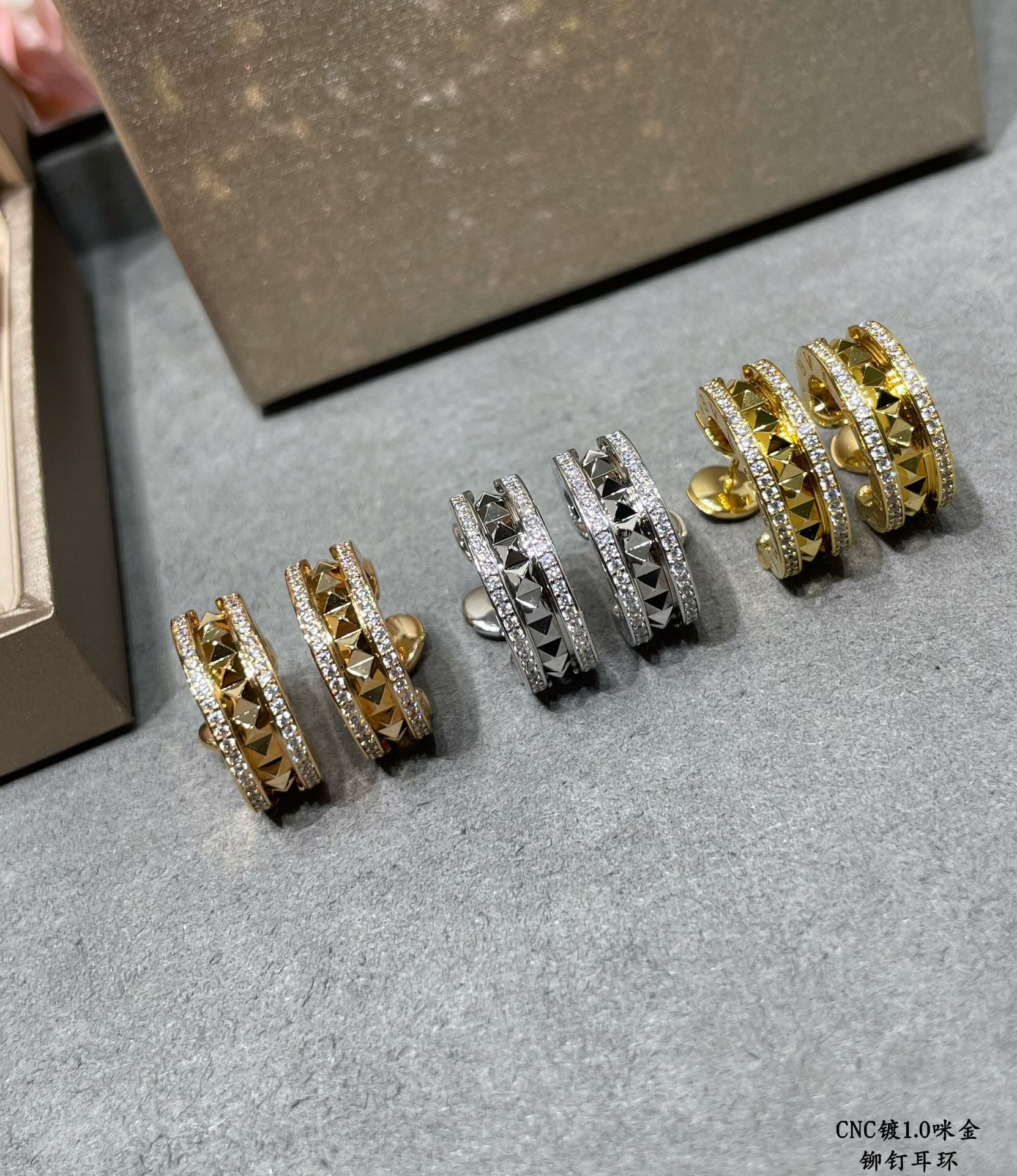 Bv1g*ai Drill rivets on both sides Earrings