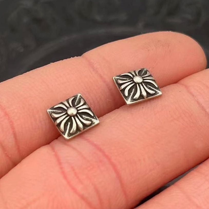 Ch*0me He**ts Cross Stud Earrings