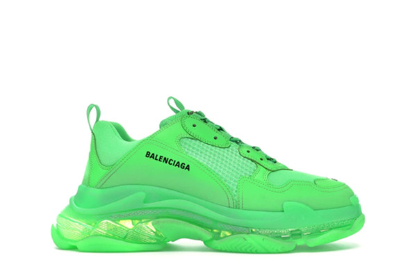 UA TRIPLE S CLEAR SOLE TRAINERS NEON GREEN