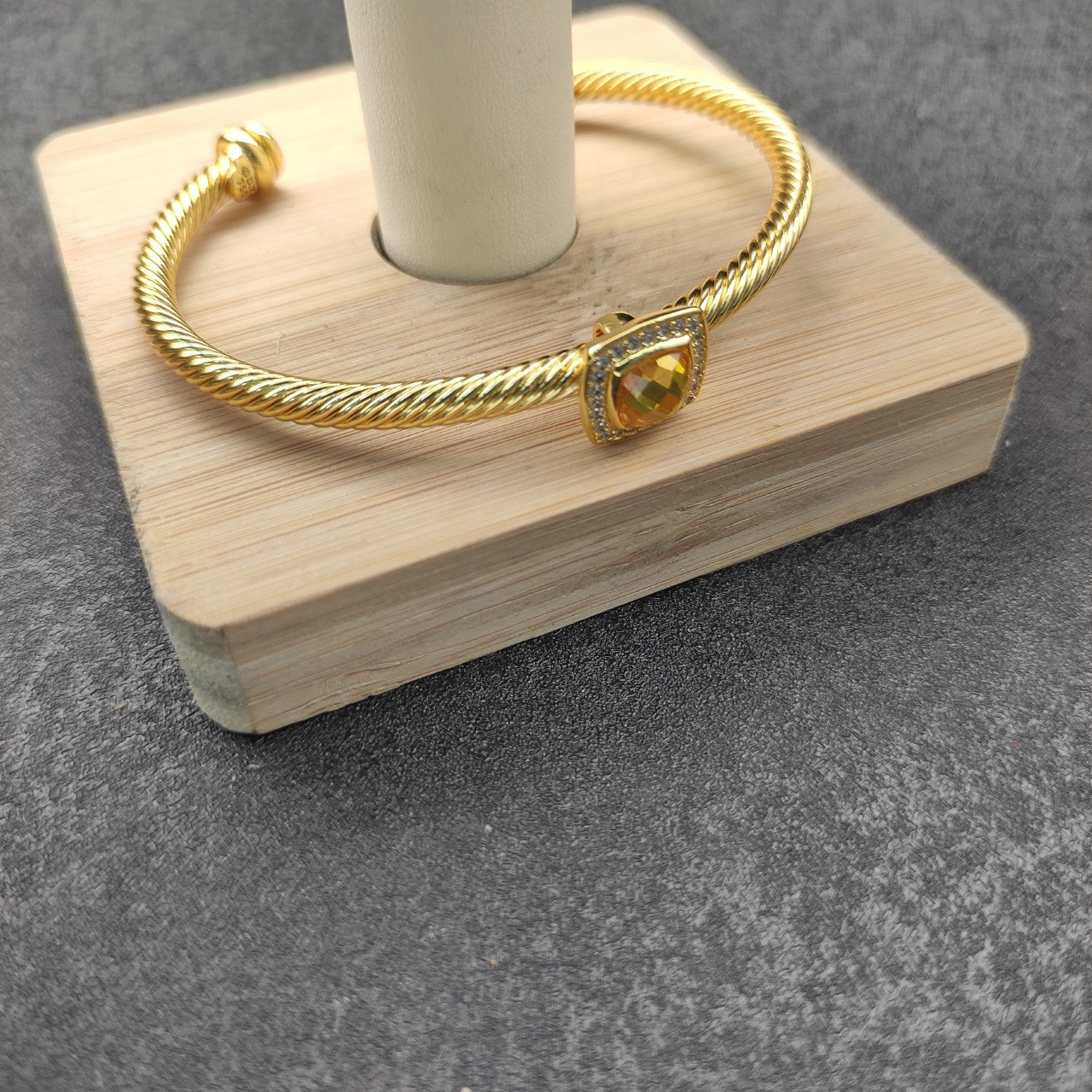 dau1d Yvrm*n 4mm square d1am0nd bracelet (wrist circumference 15-20cm)