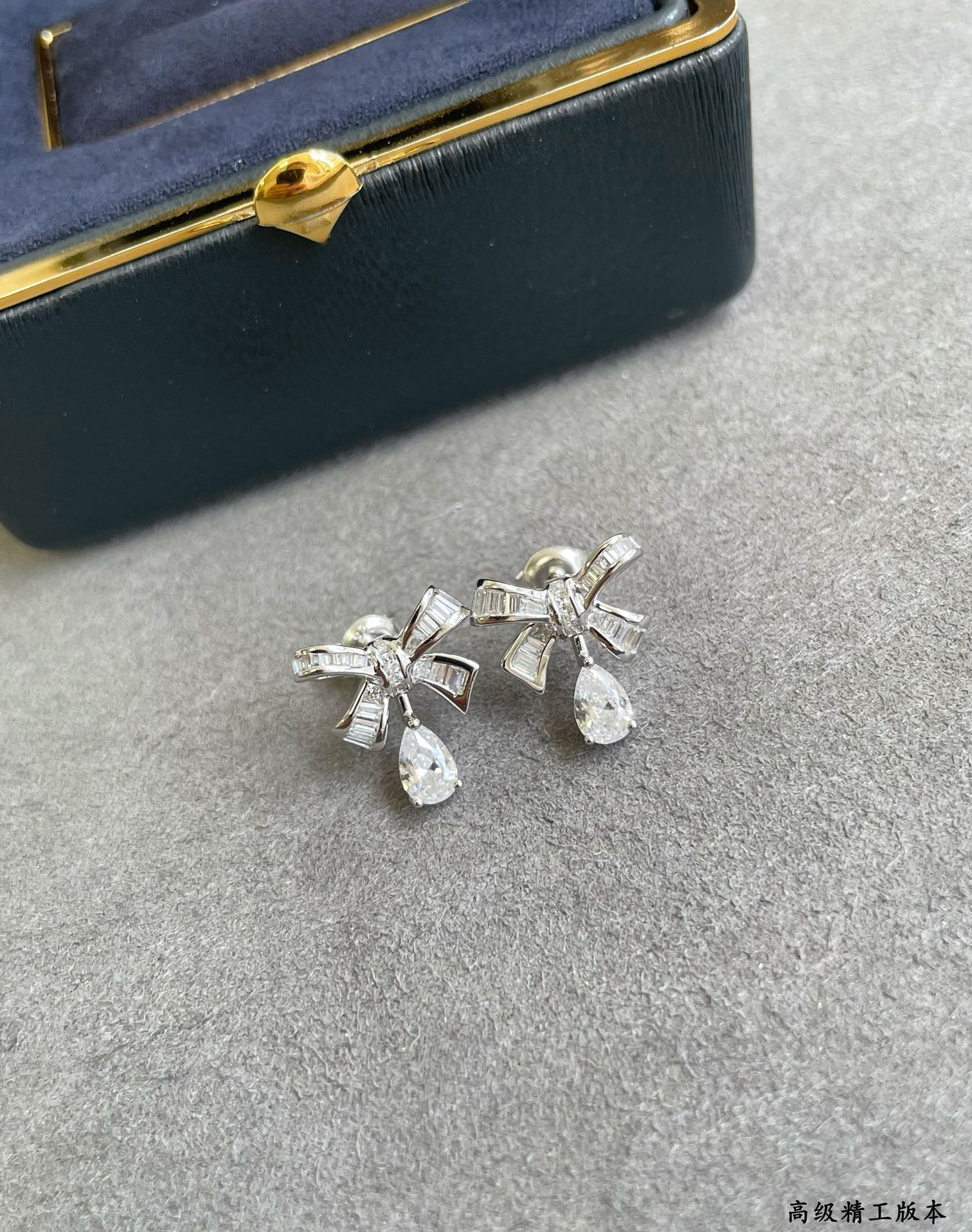 Graff Square D1am0nd Butterfly Earrings