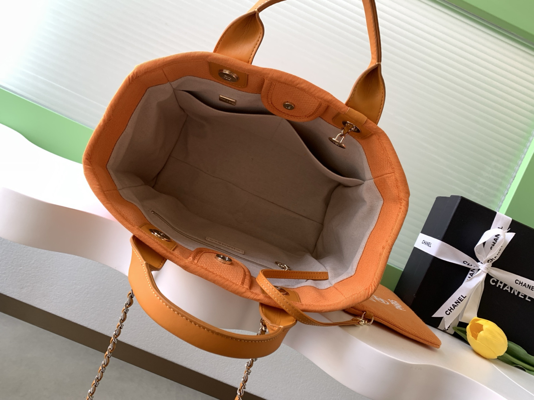 Ch**el deauville tote shopping bag 33x22x13cm