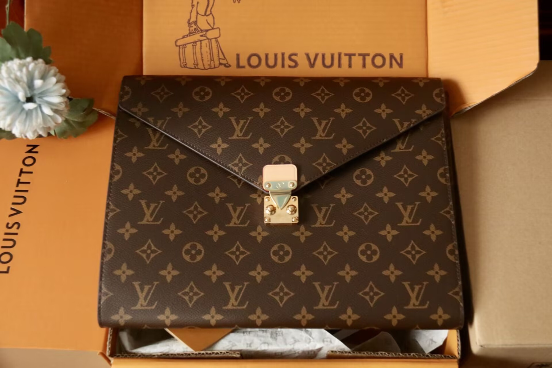 LV Mark Folder GI0721 3.5x26x32.5cm