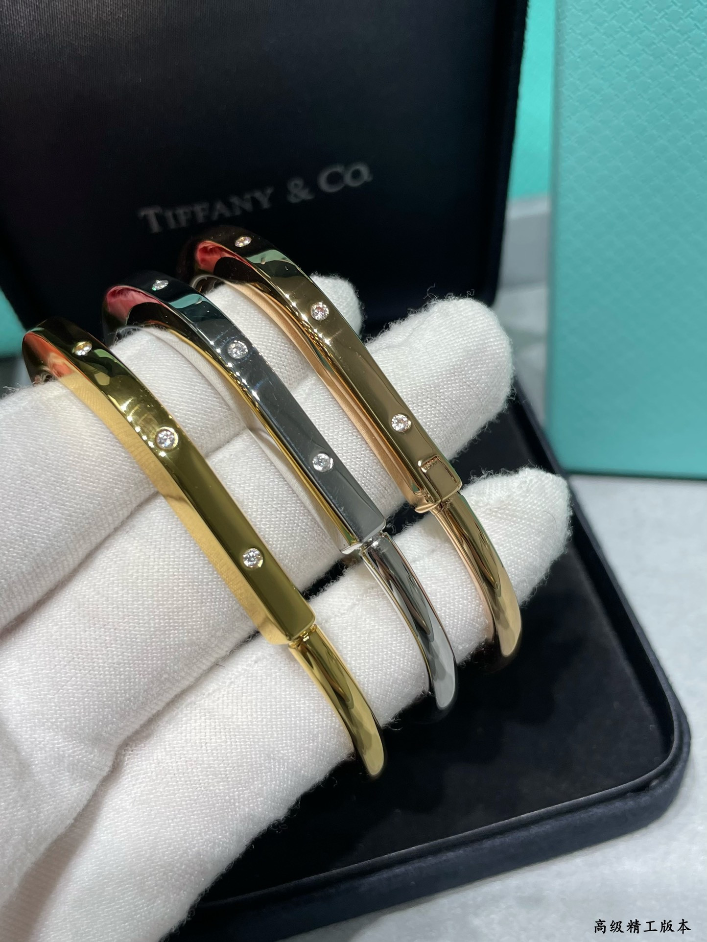 t*f*ny & co. lock D1am0nd alternating bracelet