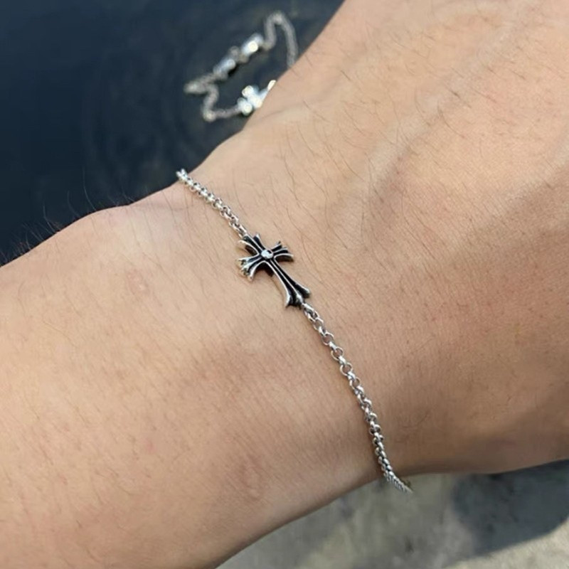 Ch*0me He**ts Cross Bracelet