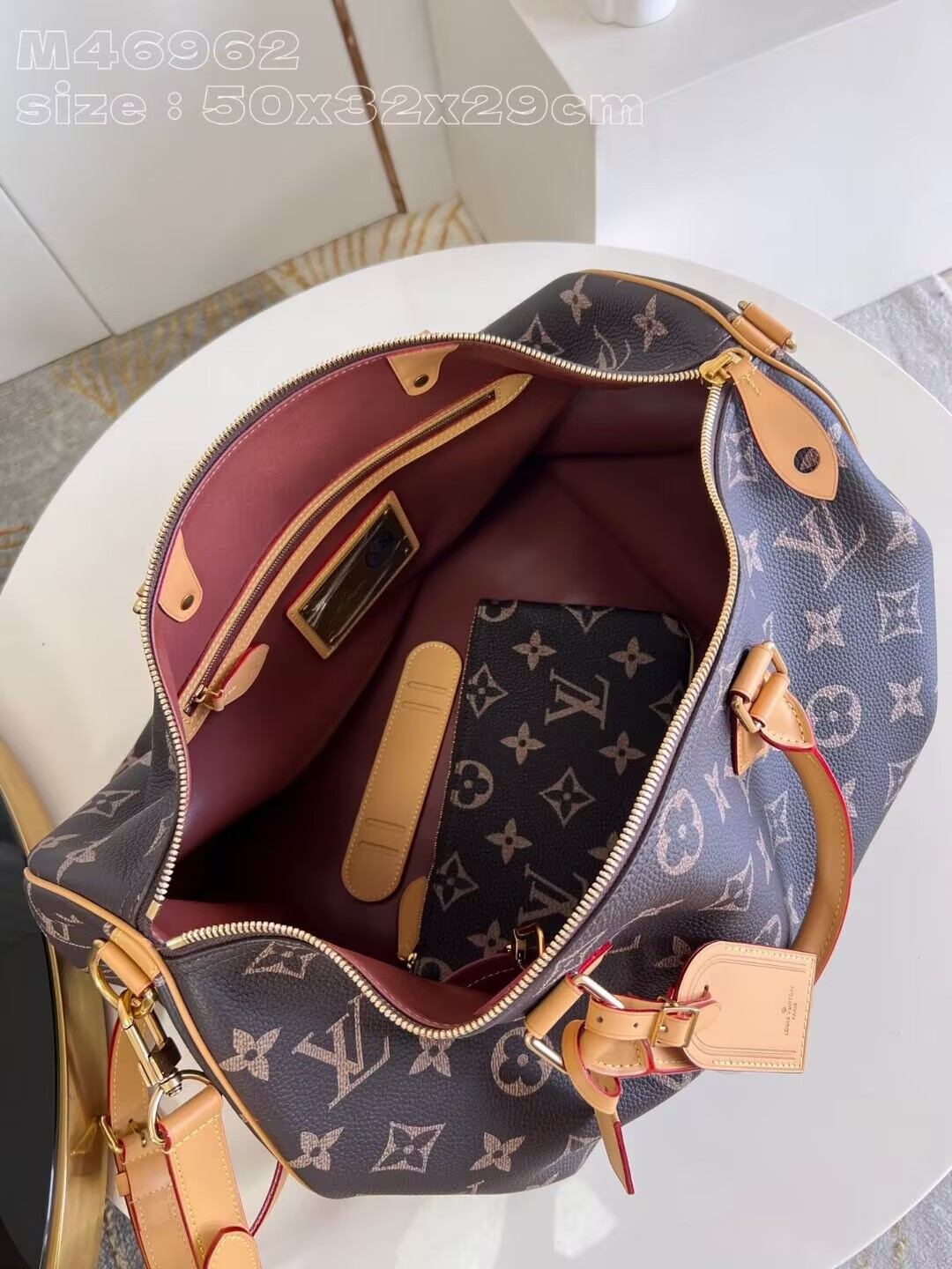 lv speedy p9 bandoulière 50 m46962 50x32x29cm(cusT0mized about 10 days)