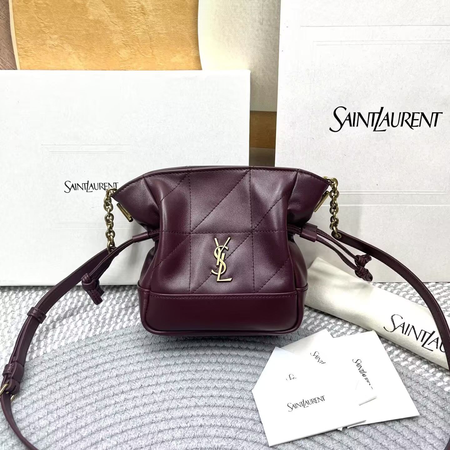 Y51 jamie mini shoulder pouch in lambskin 14.5x15.5x8cm