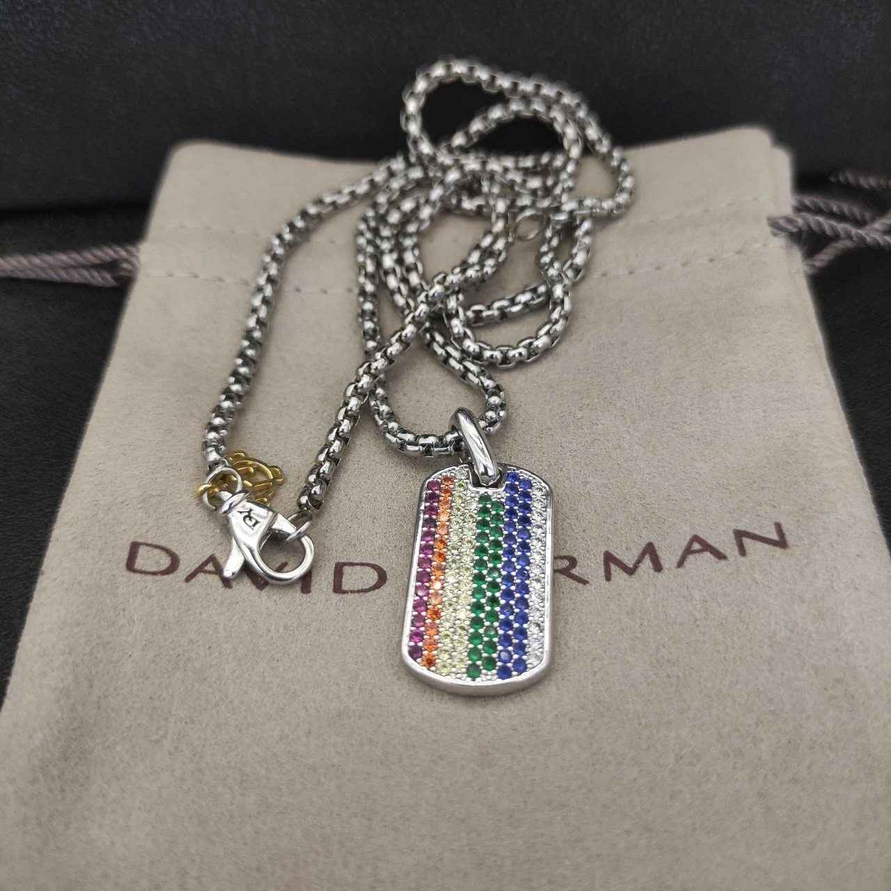 dau1d Yvrm*n brand necklace(chain length 50+5cm delay chain chain thickness 3mm)
