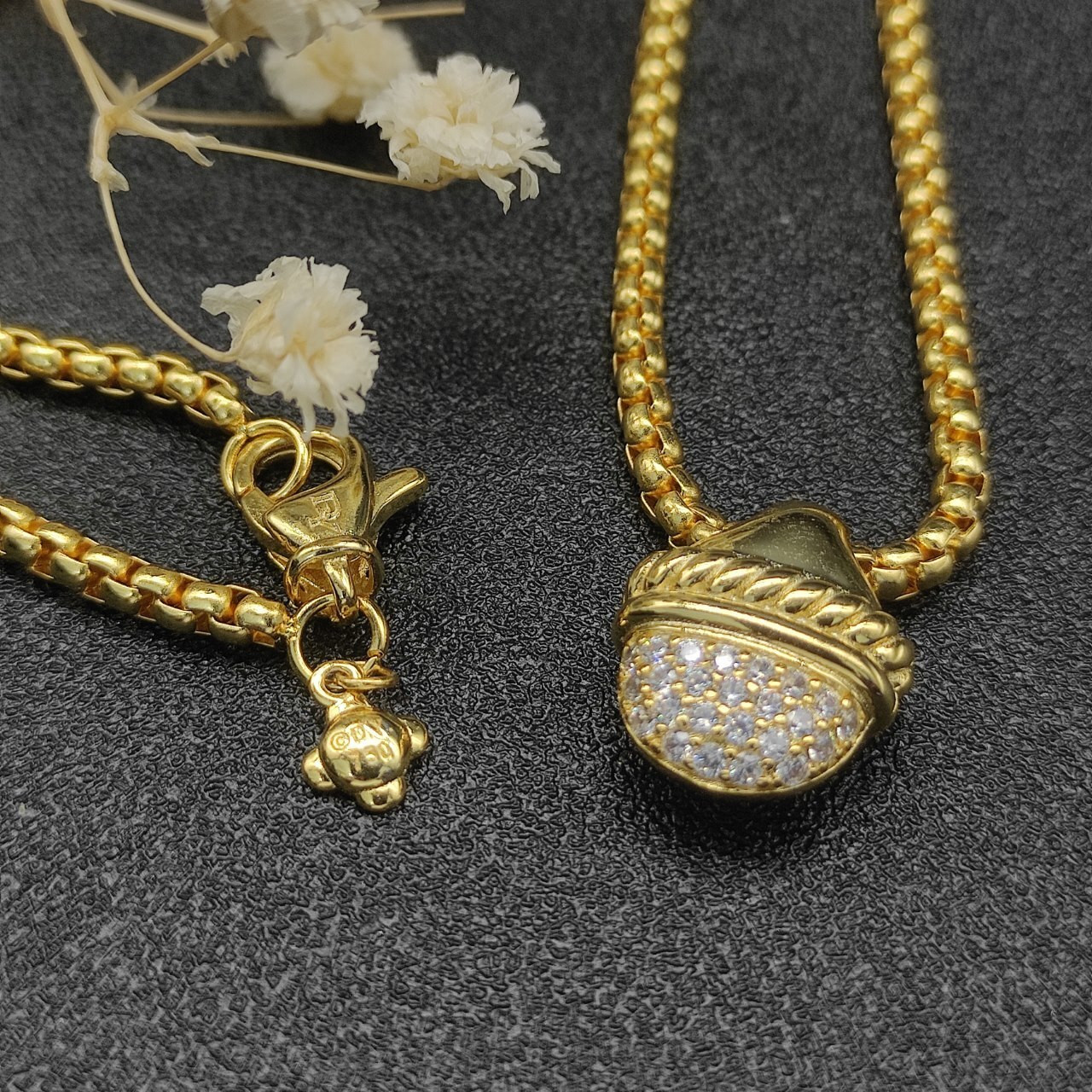 dau1d Yvrm*n necklace(chain length 50+5cm delay chain chain thickness 3mm)