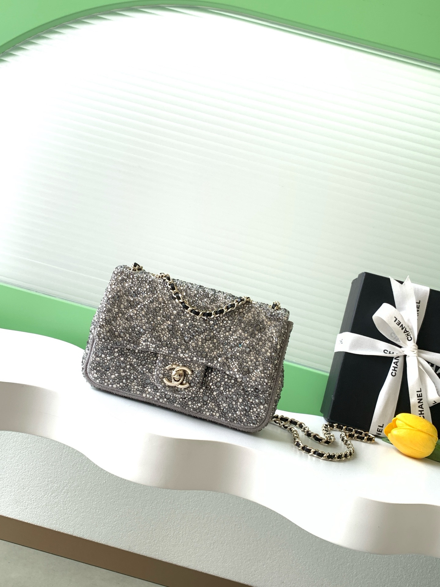 Ch**el evening flap bag as4297 13x21x8cm