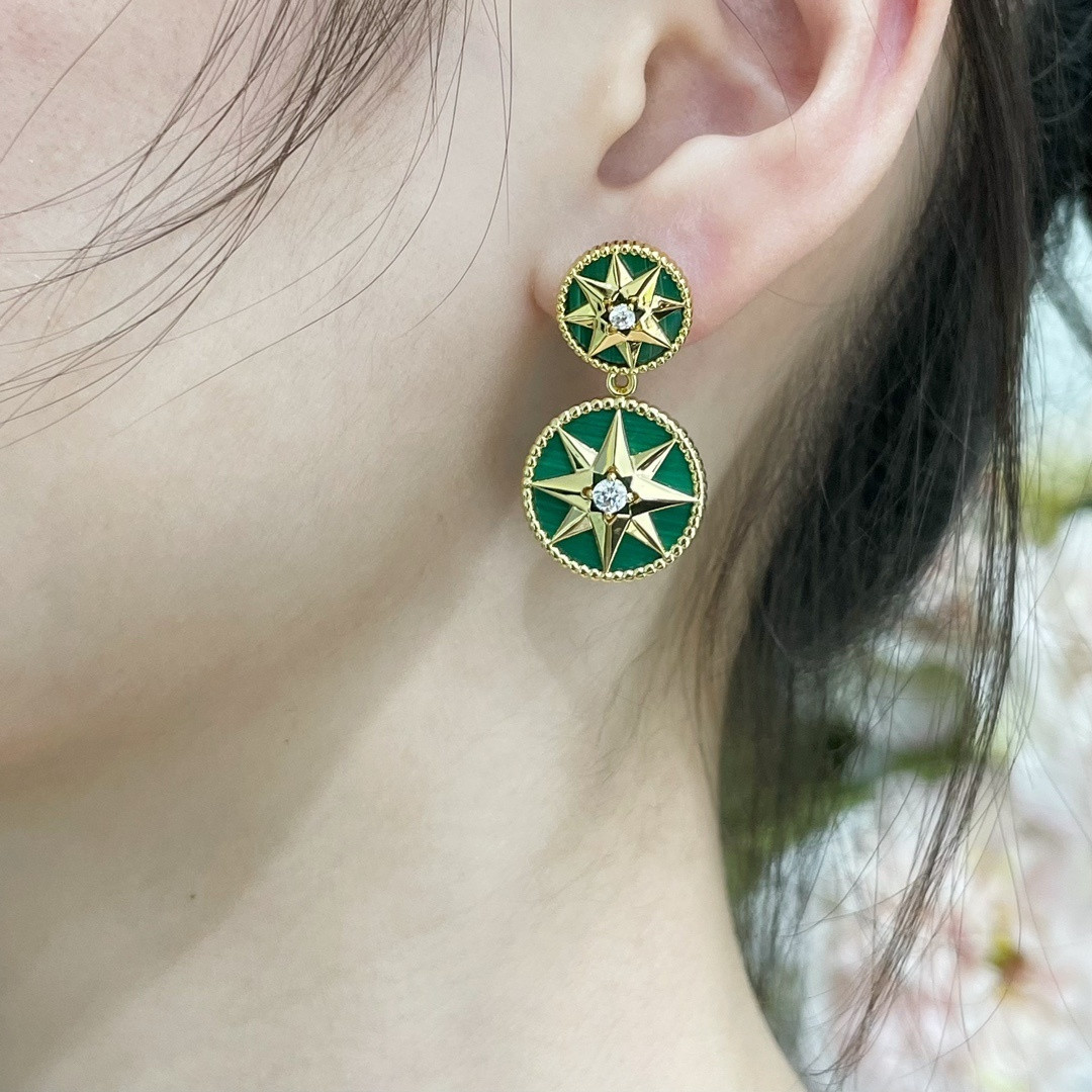 D10r rose des vents earrings
