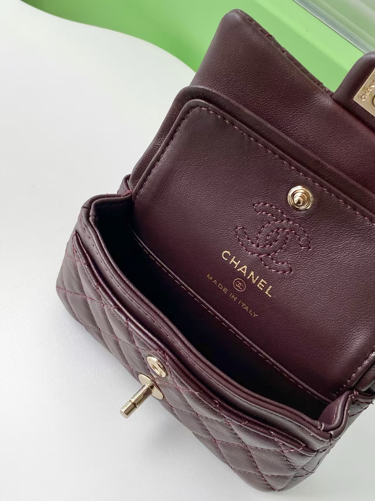 Ch**el classic mini bag with hook 8x12.5x5cm