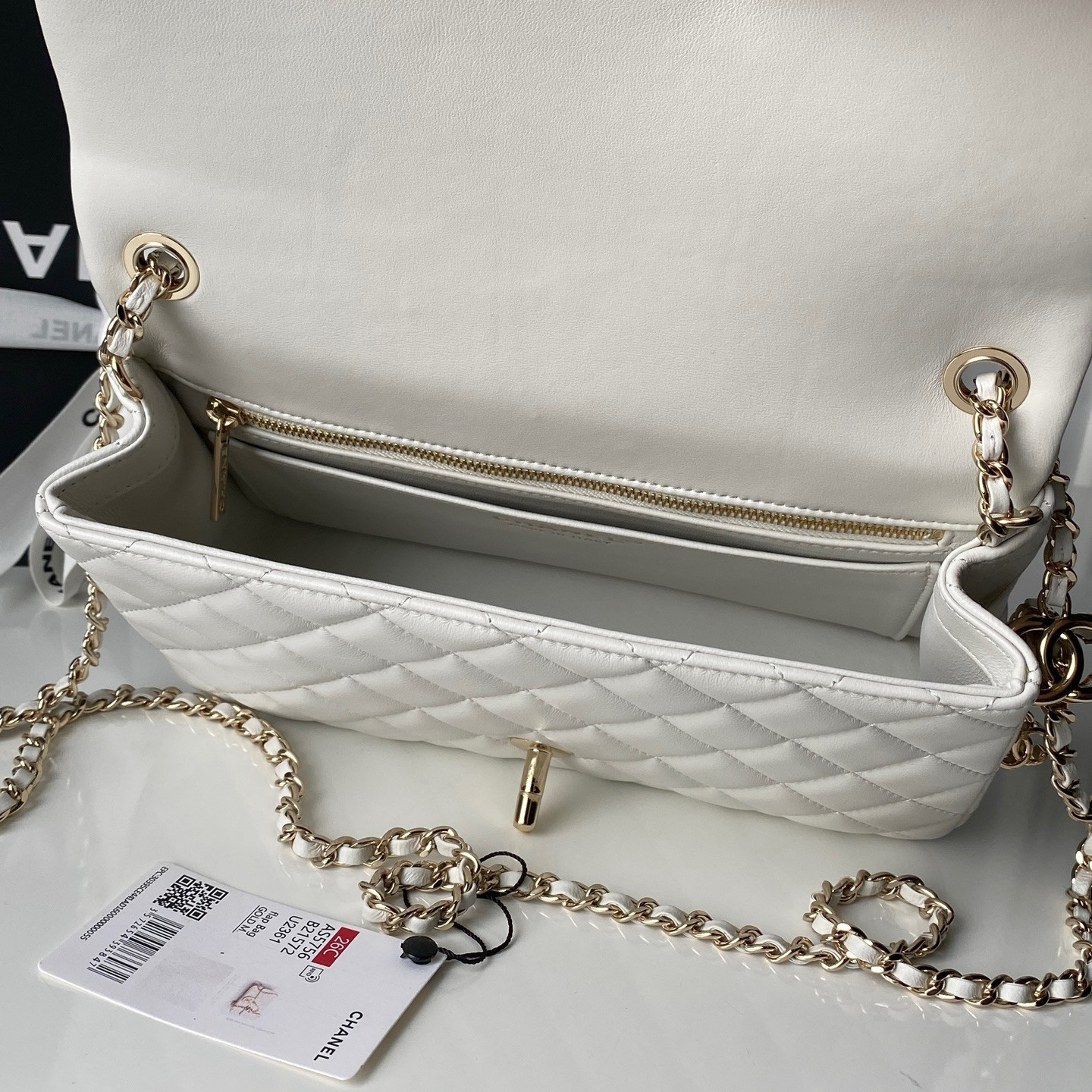Ch**el classic flap handbag cf as5756 14.5x23.5x7cm