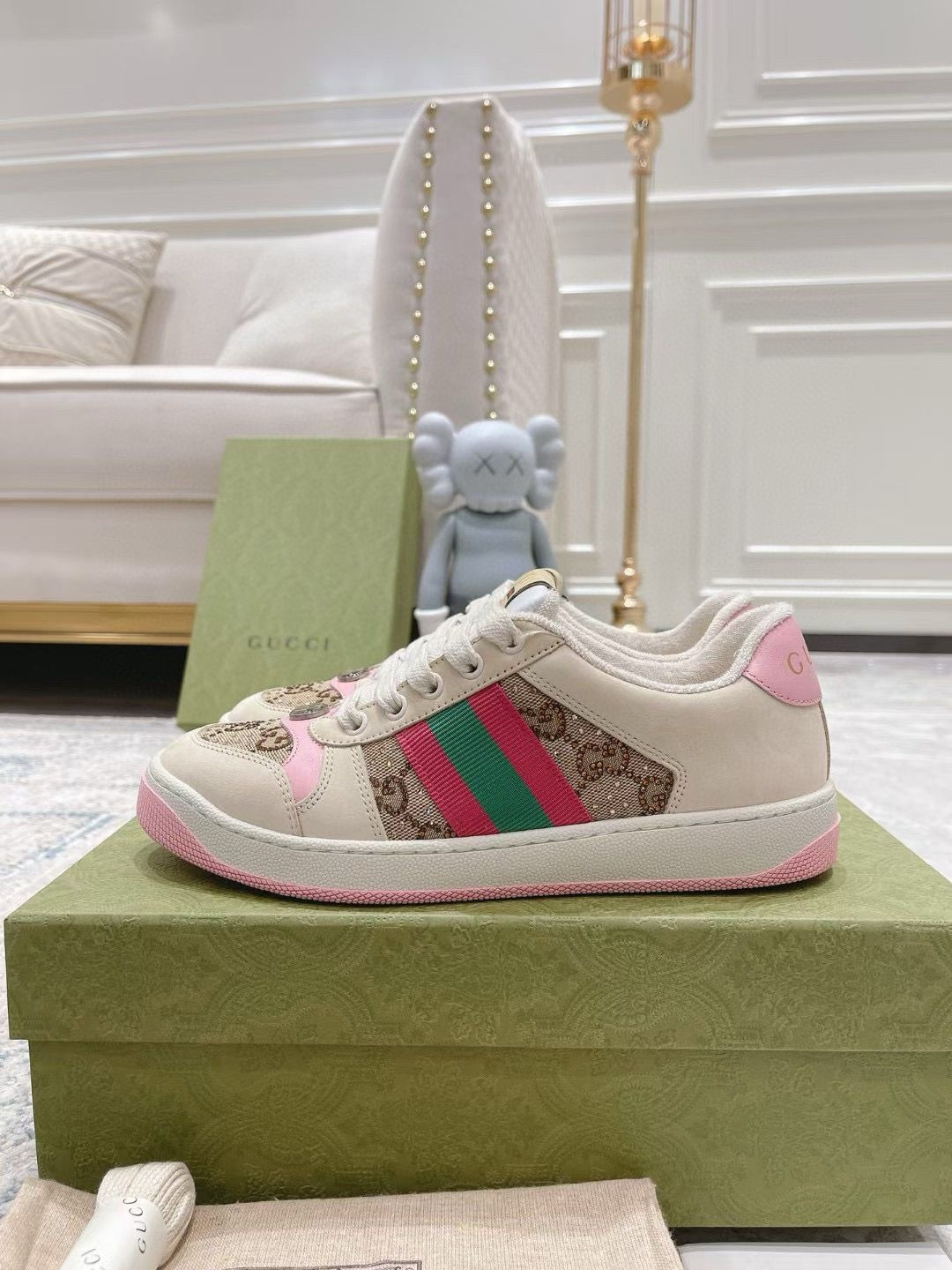 UA Gvc*1 Wmns GG Screener GG Canvas Beige Pink
