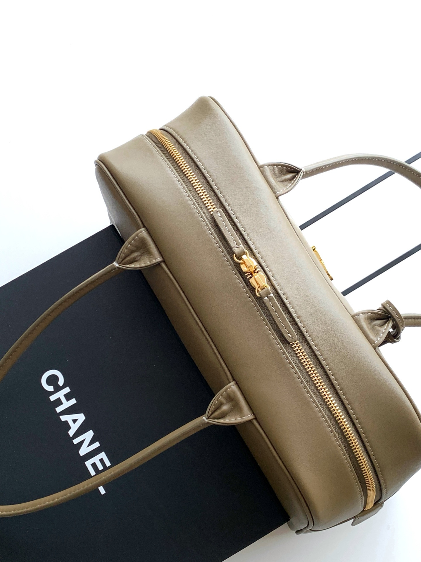 Ch**el large bowling bag as6211 19x35.5x12.5cm