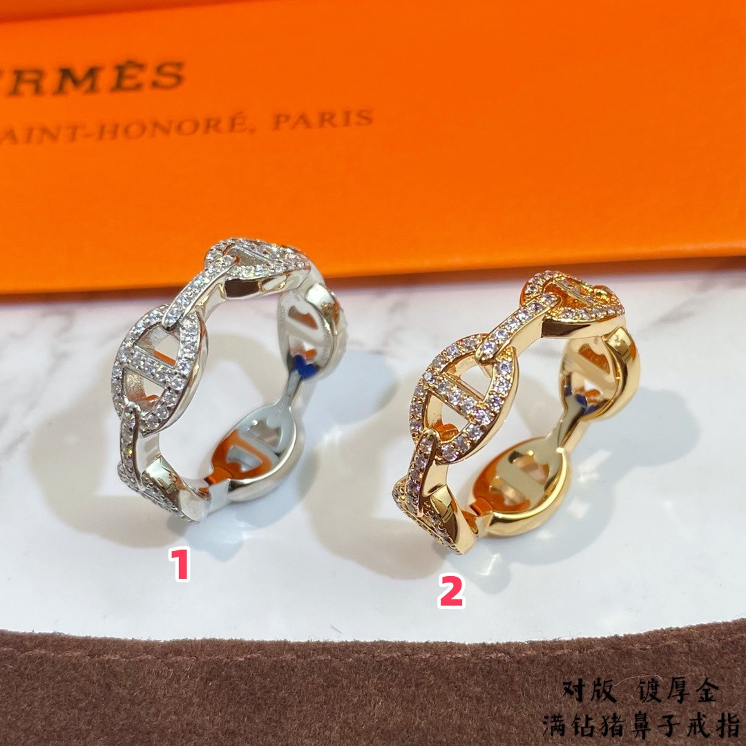 H**me5 fully D1am0nd-encrusted Collier de Chien Ring