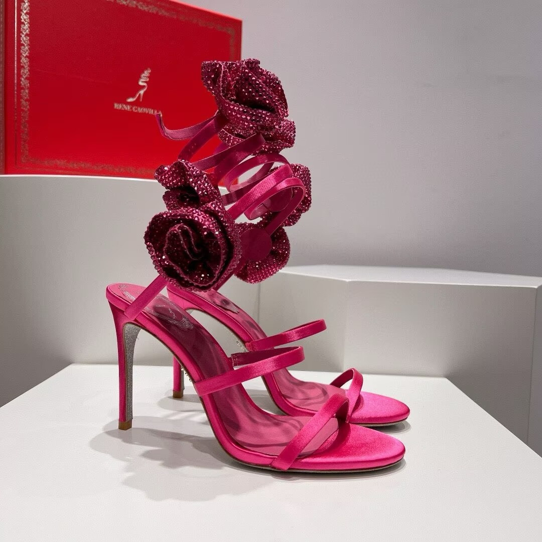 UA RENÉ CAOVILLA FLOWER WRAP SANDAL 95mm