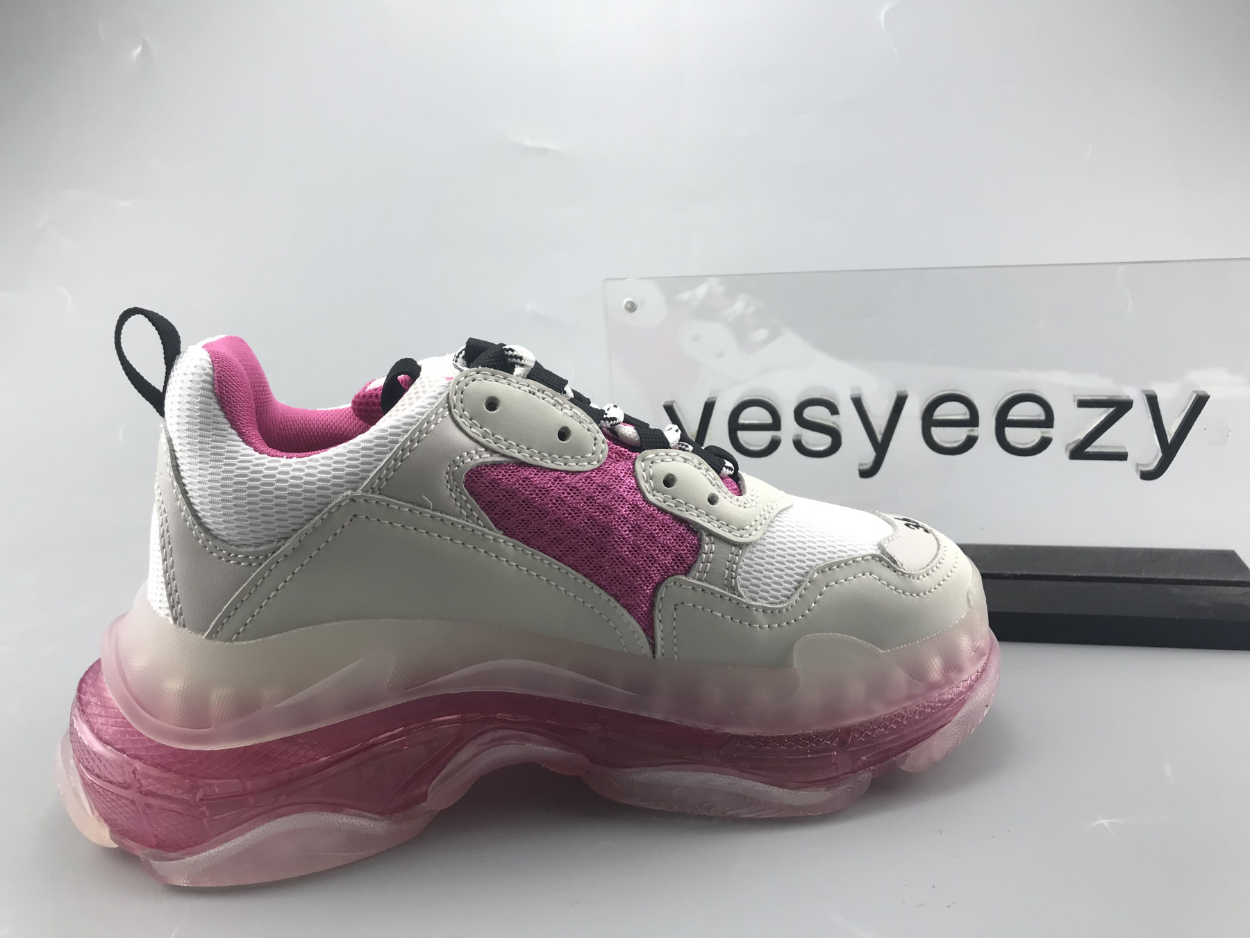 UA TRIPLE S CLEAR SOLE SNEAKER PURPLE RED
