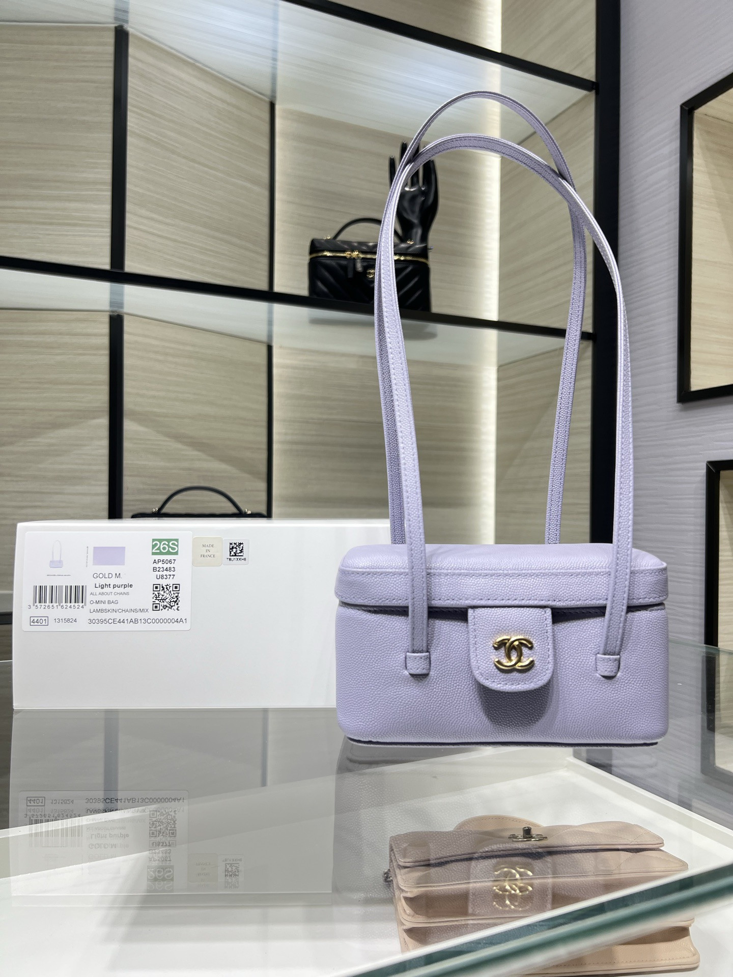Ch**el preppy coco long box bag ap5067 17x9.5x8cm
