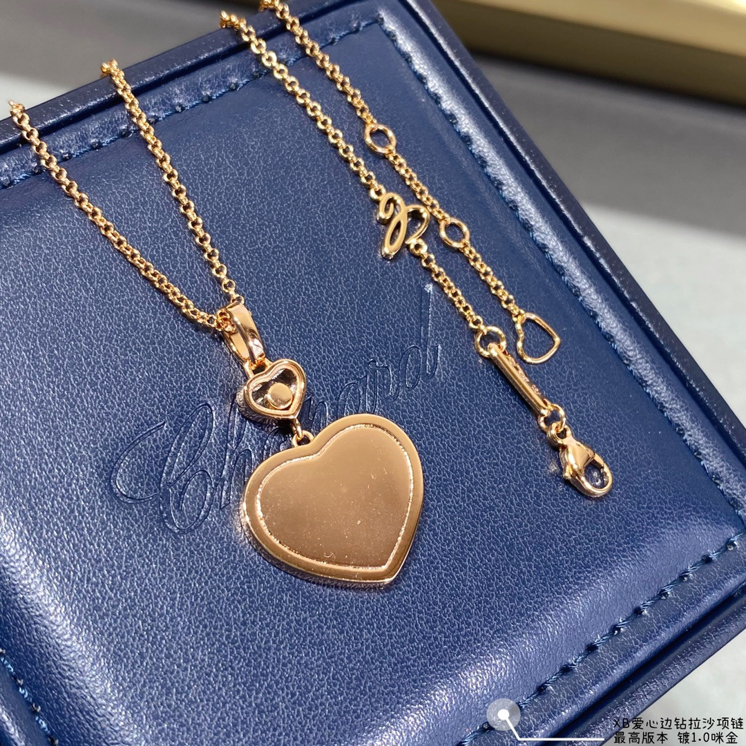 Chopard Heart-shaped Edge D1am0nd Brushed Necklace