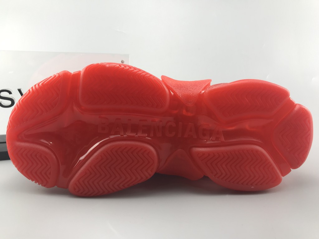 UA TRIPLE S CLEAR SOLE TRAINERS RED