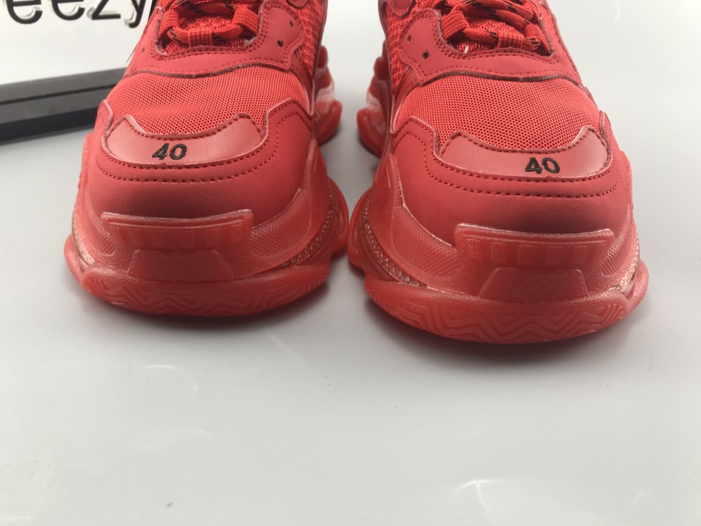 UA TRIPLE S CLEAR SOLE TRAINERS RED